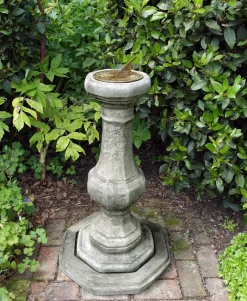 Pedestal Aged Brass Stone Garden Sundial