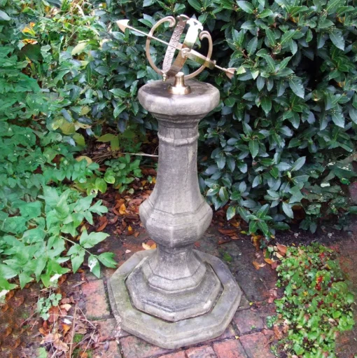 Pedestal Armillary 114cm Stone Garden Sundial