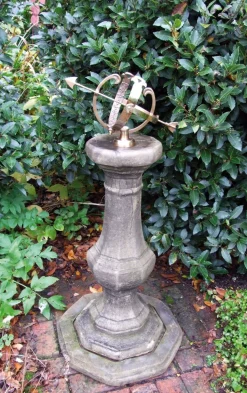 Pedestal Armillary 114cm Stone Garden Sundial
