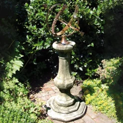 Pedestal Grand Armillary Stone Garden Sundial