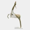Phantom Deer 250cm Gold Metal Garden Sculpture