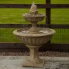 Pineapple Two Tier Stone Fountain Garden Water Feature