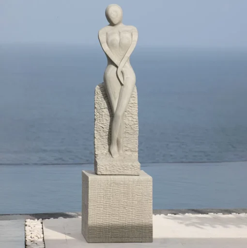 Placidity Contemporary Stone Garden Sculpture