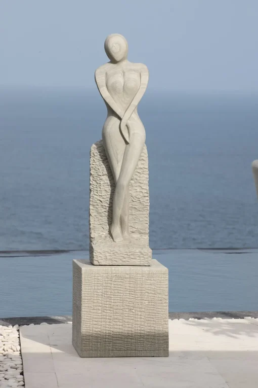 Placidity Contemporary Stone Garden Sculpture