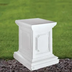 Plain 36cm Marble Resin Garden Pedestal