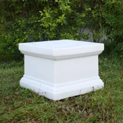 Plain 32cm Marble Resin Garden Pedestal