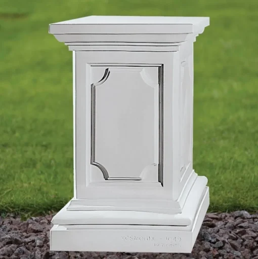 Plain 70cm Marble Resin Garden Pedestal