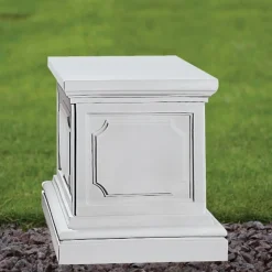 Plain 45cm Marble Resin Garden Pedestal