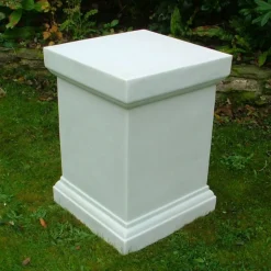 Plain 52cm Marble Resin Garden Pedestal
