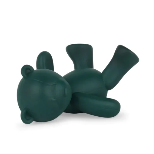 Playful Bear 15cm Green Resin Indoor Sculpture