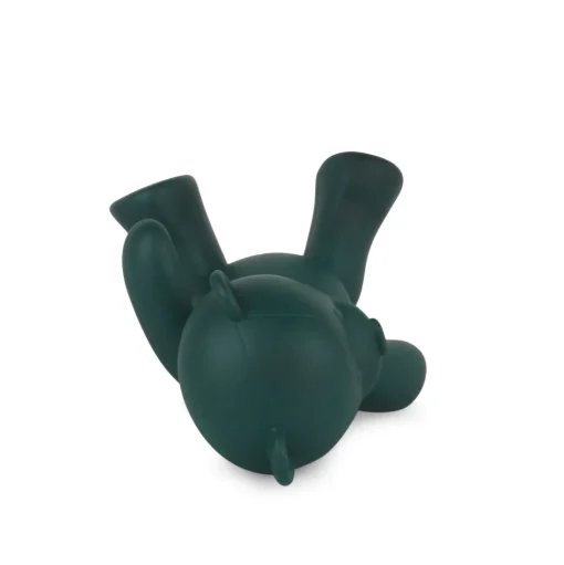 Playful Bear 15cm Green Resin Indoor Sculpture
