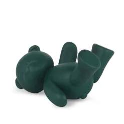 Playful Bear 15cm Green Resin Indoor Sculpture