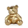 Polygon Bear 30cm Gold Resin Indoor Sculpture