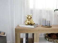 Polygon Bear 20cm Gold Resin Indoor Sculpture