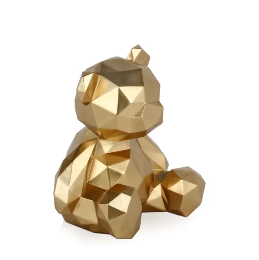 Polygon Bear 30cm Gold Resin Indoor Sculpture