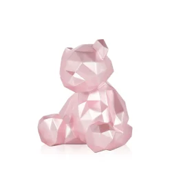 Polygon Bear 20cm Pink Resin Indoor Sculpture