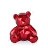 Polygon Bear 20cm Red Resin Indoor Sculpture