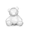 Polygon Bear 20cm White Resin Indoor Sculpture