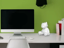 Polygon Bear 20cm White Resin Indoor Sculpture