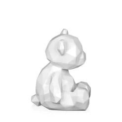 Polygon Bear 20cm White Resin Indoor Sculpture