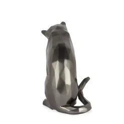 Polygon Cat 24cm Anthracite Resin Indoor Sculpture