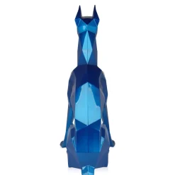 Polygon Doberman 82cm Blue Resin Indoor Sculpture