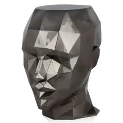 Polygon Female Head 55cm Anthracite Side Table Sculpture