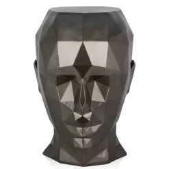 Polygon Female Head 55cm Anthracite Side Table Sculpture