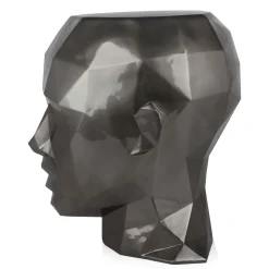 Polygon Female Head 55cm Anthracite Side Table Sculpture