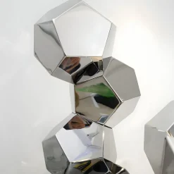 Polygon Fusion 104cm Gold Metal Indoor Sculpture