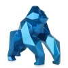 Polygon Gorilla 44cm Blue Resin Indoor Sculpture
