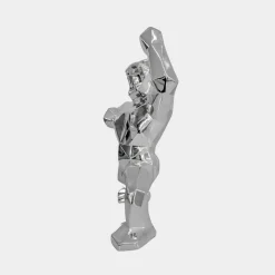 Polygon Gorilla 50cm Chrome Resin Indoor Sculpture