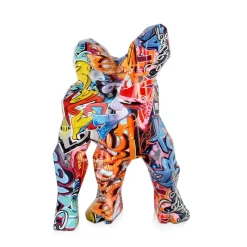 Polygon Gorilla 30cm Graffiti Resin Indoor Sculpture