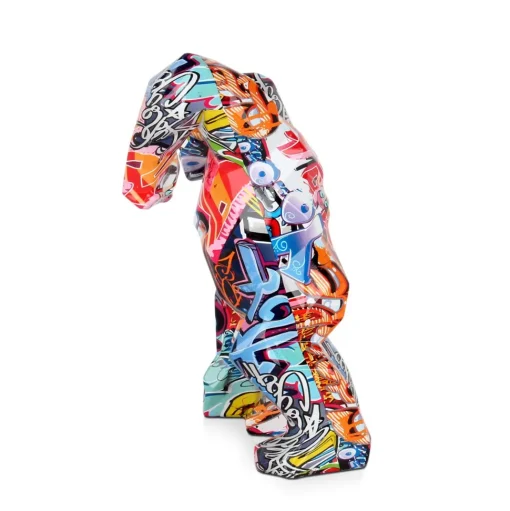 Polygon Gorilla 30cm Graffiti Resin Indoor Sculpture