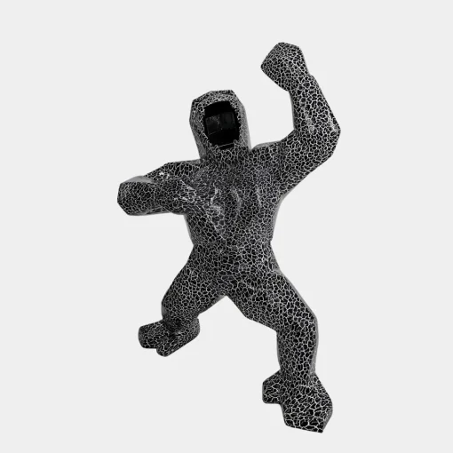 Polygon Gorilla 50cm Lava Resin Indoor Sculpture