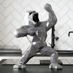 Polygon Gorilla 50cm Lava Resin Indoor Sculpture
