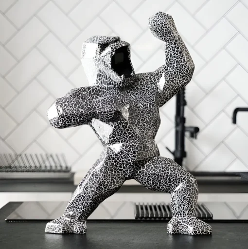 Polygon Gorilla 50cm Lava Resin Indoor Sculpture