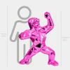 Polygon Gorilla 135cm Pink Resin Indoor Sculpture