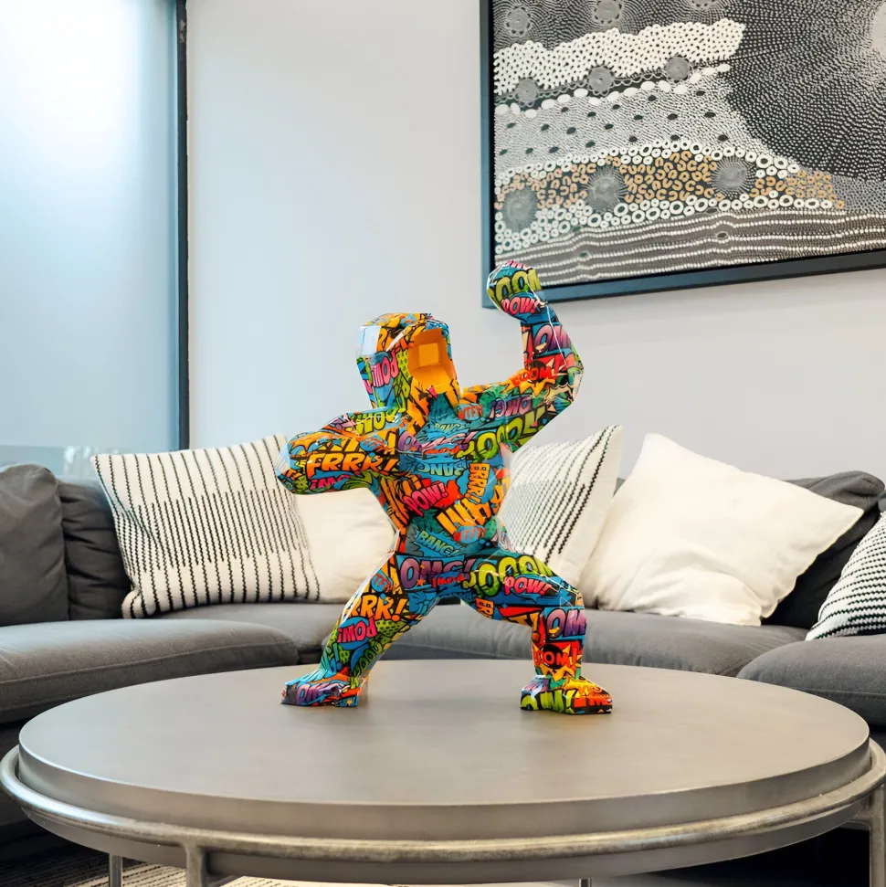 Polygon Gorilla 50cm Pop Art Resin Indoor Sculpture