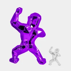 Polygon Gorilla 135cm Purple Resin Indoor Sculpture