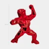 Polygon Gorilla 50cm Red Resin Indoor Sculpture