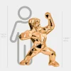 Polygon Gorilla 135cm Rose Gold Resin Indoor Sculpture