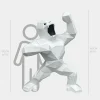 Polygon Gorilla 165cm White Resin Indoor Sculpture