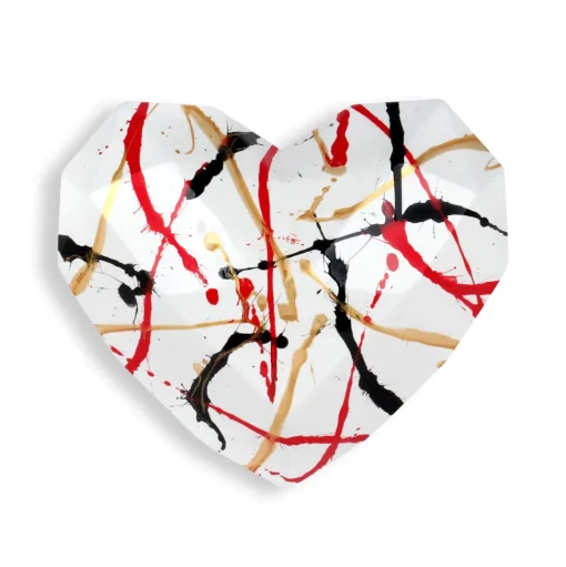 Polygon Love 26cm Multicolour Resin Wall Sculpture
