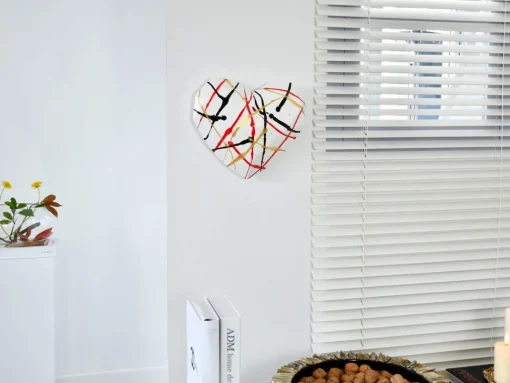 Polygon Love 26cm Multicolour Resin Wall Sculpture
