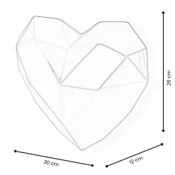 Polygon Love 26cm Multicolour Resin Wall Sculpture