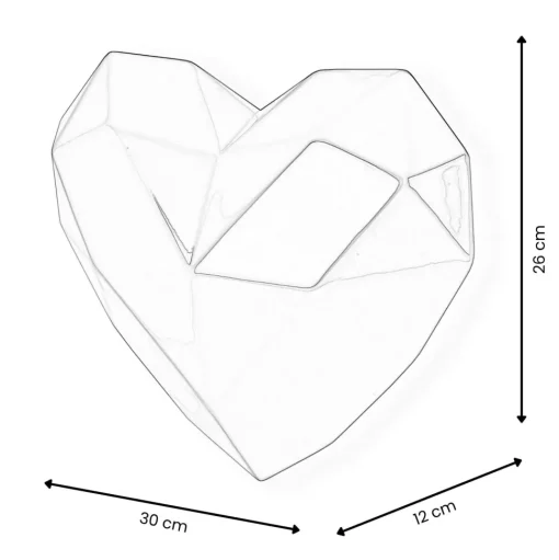 Polygon Love 26cm Multicolour Resin Wall Sculpture