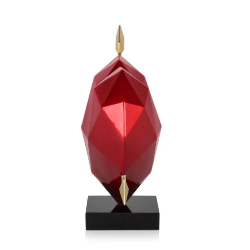Polygon Love 36cm Red Resin Indoor Sculpture