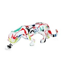 Polygon Panther 14cm Abstract Resin Indoor Sculpture
