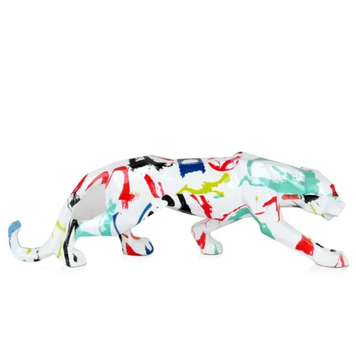 Polygon Panther 14cm Abstract Resin Indoor Sculpture